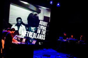 Exploring in media what it means to live and travel in Europe: live cinema performance, European Souvenirs, Amsterdam, October 2012.