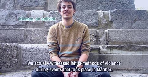 Finalist #2: (S)LAUGHTER by internet activists Danes je nov dan / Today Is a New Day. They hail from Slovenia where this critique of the ruling class already went viral.